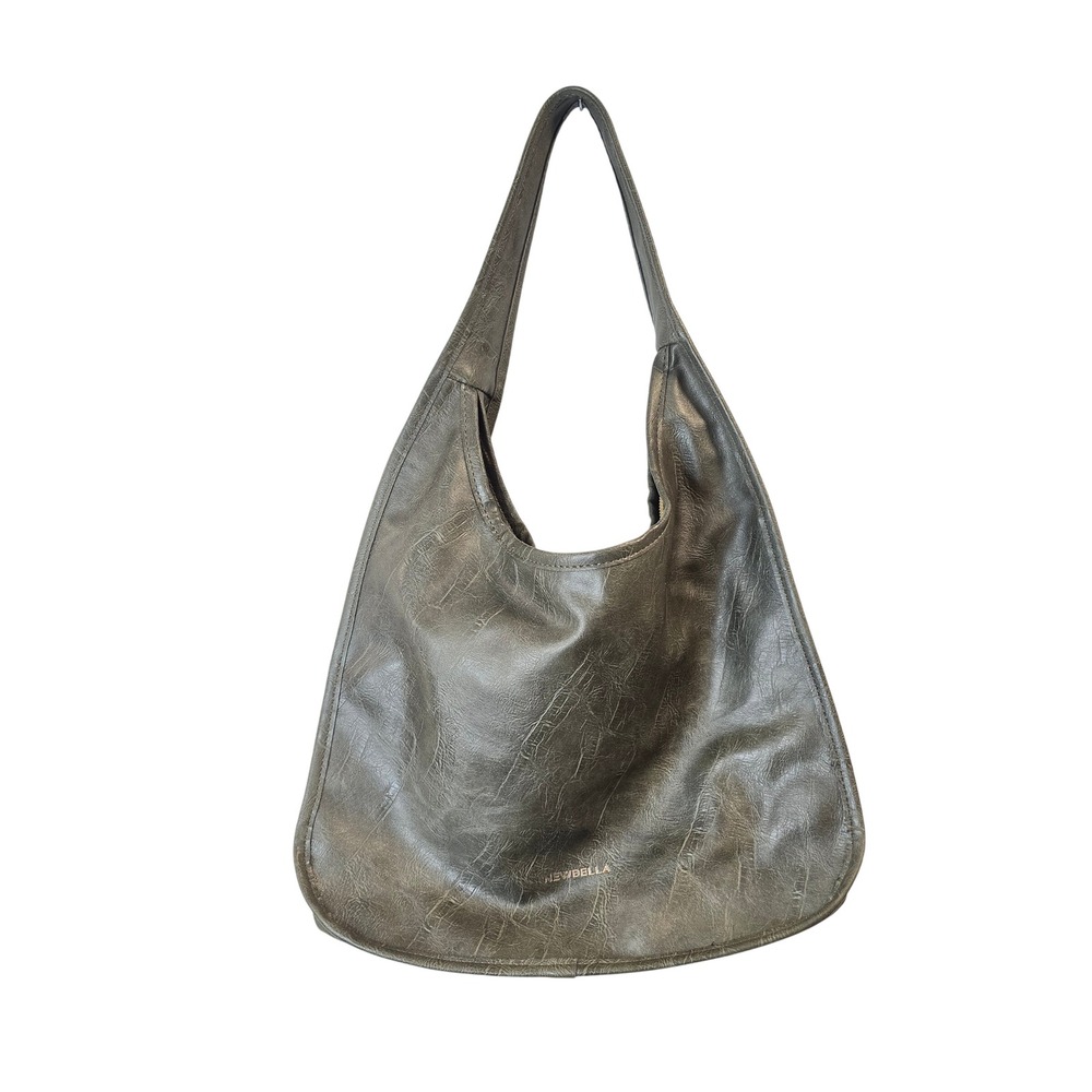 Newbella Hobo Bag Women Large Olive Green Textured Faux Leather Slouchy Shoulder